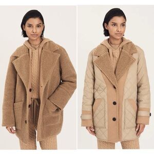 Derek Lam 10 Crosby Amelie Faux Shearling Reversible Jacket